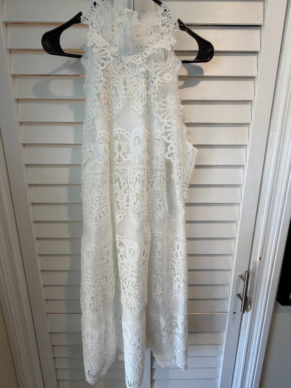 Karen Millen Lace Applique Halter Mini Dress